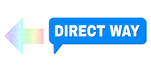rainbow mesh gradient arrow left icon and direct vector image