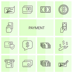 14 payment icons vector