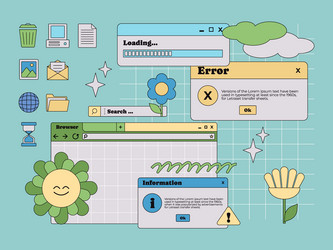 computer gui component user interface notification vector image