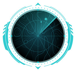 digital sonar dashboard futuristic element tech vector image