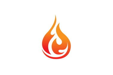 flaming fire logo Vector Image