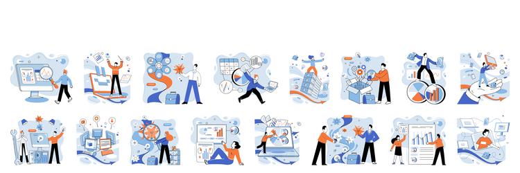 Smart Business Growth Concepts vector