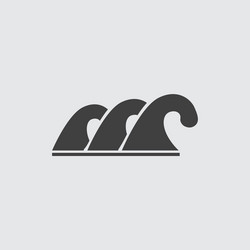 Wave evacuation running icon Royalty Free Vector Image