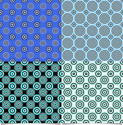 abstract circle pattern design background set vector image