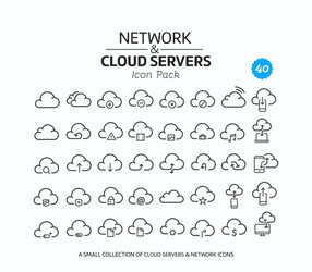 Cloud Computing Icon Set vector image