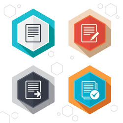 document icons download file and checkbox vector image