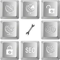 Globe and clock lock opened vector