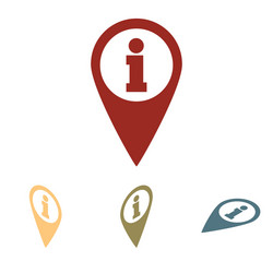 map pointer with information icon vector image