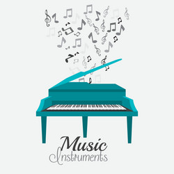 Musical Notes and Piano Vector Image