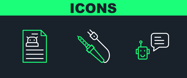 set line bot technical specification vector image