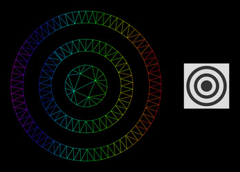 Spectral gradient polygonal network concentric vector
