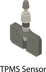 tpms sensor icon isometric style vector image