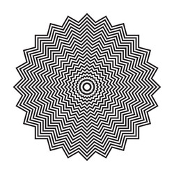 Zig Zag Geometric Circle Pattern vector image