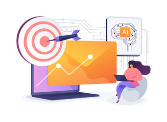 ai-driven email campaign optimization abstract vector image