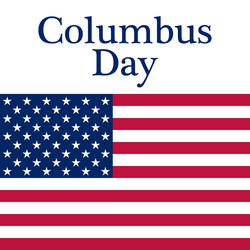 holiday in the us columbus day poster Vector Image