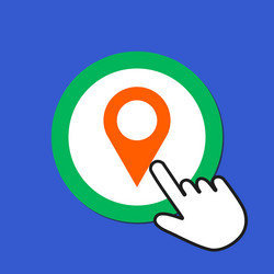 map pointer icon location destination concept vector image