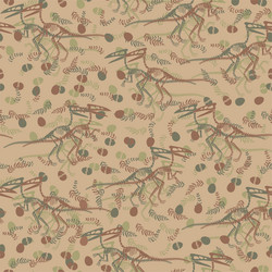 seamless pattern with dinosaur skeleton vector image