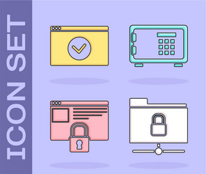 Set ftp folder and lock secure your site vector