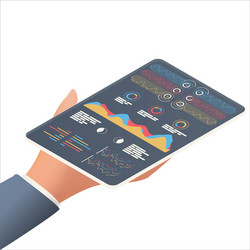 statistical data presented in form digital vector image