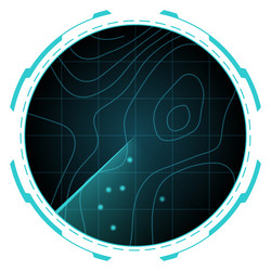 cyberpunk radar screen sonar navigation game ui vector image