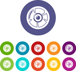 log icons set color vector image