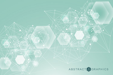 Science network pattern connecting lines and dots vector