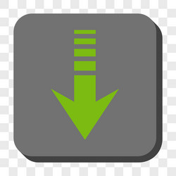 send down rounded square button vector image