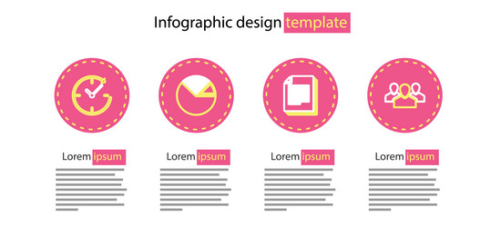 set line document users group pie chart vector image
