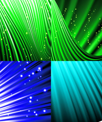 Set of background colourful luminous rays vector