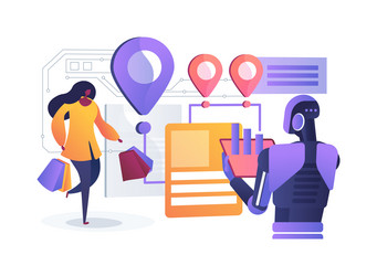 ai-enhanced customer journey mapping abstract vector image