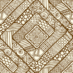 seamless pattern with geometric elements vector image