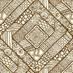 Seamless pattern with geometric elements vector