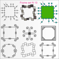 a set of frames and borders for framing images vector image