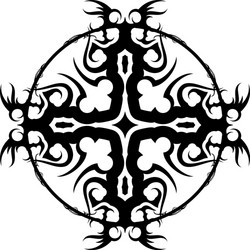 black tribal tattoo 0003 Vector Image