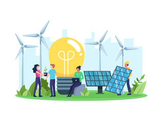 Waste recycling clean energy green environment Vector Image