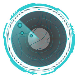 cyber game sonar navigation element futuristic vector image