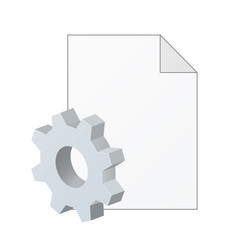 file computer document settings icon isolated vector image