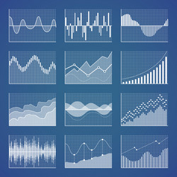 Graphics on coordinate system with grid collection vector