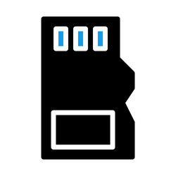 sd memory card icon concept of data storage vector image