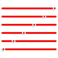 adjuster slider tuner fader bars with levers knobs vector image