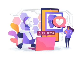 ai-powered visual content creation abstract vector image