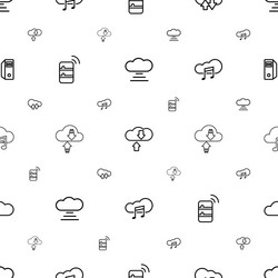 computing icons pattern seamless white background vector