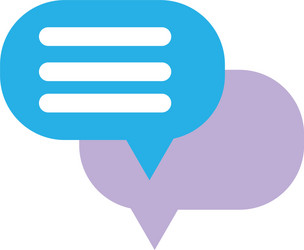 full color chat bubbles text notes message vector image