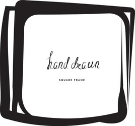 Hand drawn square frame Royalty Free Vector Image