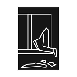 isolated object broken and window symbol vector image