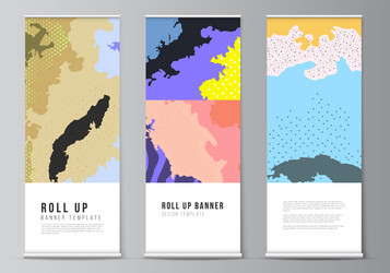 layout roll up mockup design templates vector image