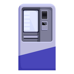 modern atm machine displaying menu for banking vector image