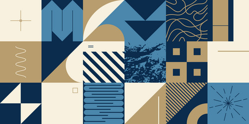 New retro pattern artwork design composition vector
