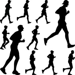 Runner Silhouette - Dynamic Movement Vector Image