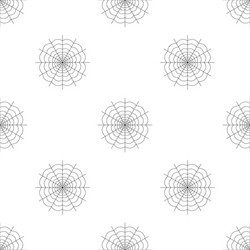 seamless pattern with spider web on white vector image